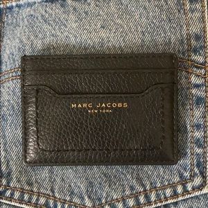 Marc Jacobs black leather card case